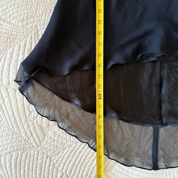 Vintage Y2K Sheer Black Milkmaid Mermaid Midi Dress Size 6 - Whimsigoth - Picture 11 of 11